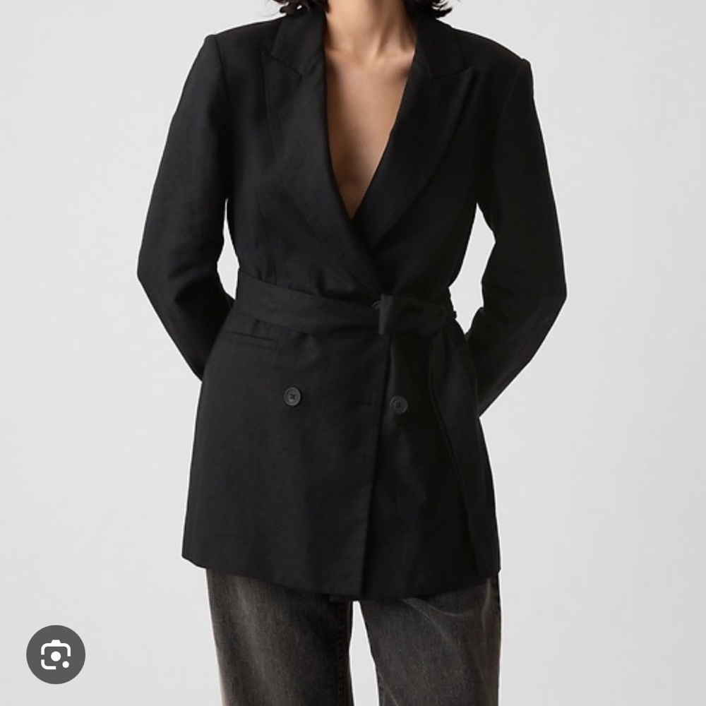 GAP Linen-Cotton Belted Blazer NWT